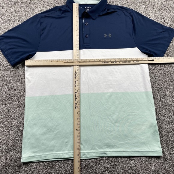 Under Armour Shirt Size XL The Playoff Polo Golf Color Block Mens UA‎ - Picture 5 of 9
